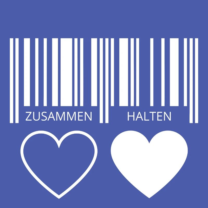 Zusammen halten Herzen Strichcode Barcode Paar C19