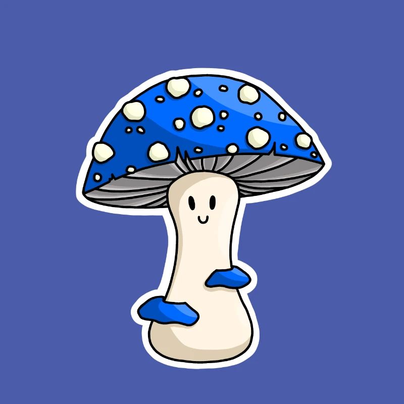 Happy Blue Toadstool