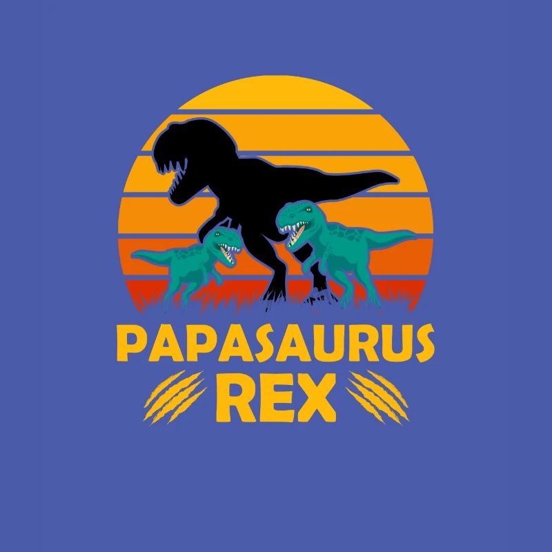 Funny Papasaurus Rex Tshirt Dinosaur Men