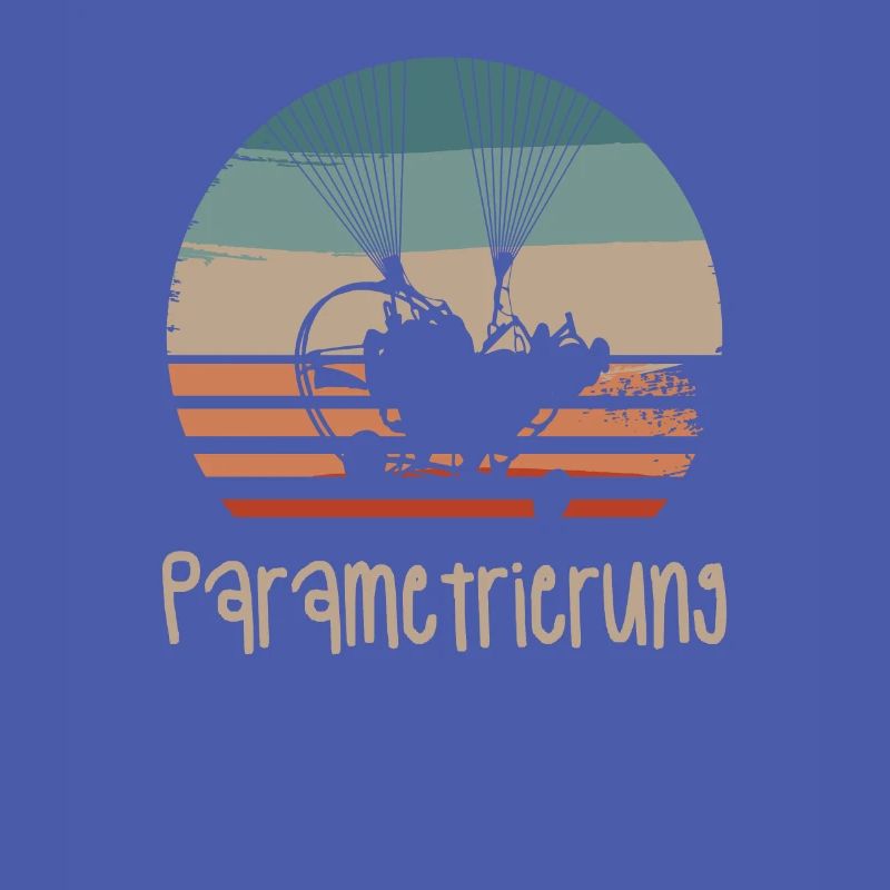 Retro Vintage Classic Paramotoring Paragliding