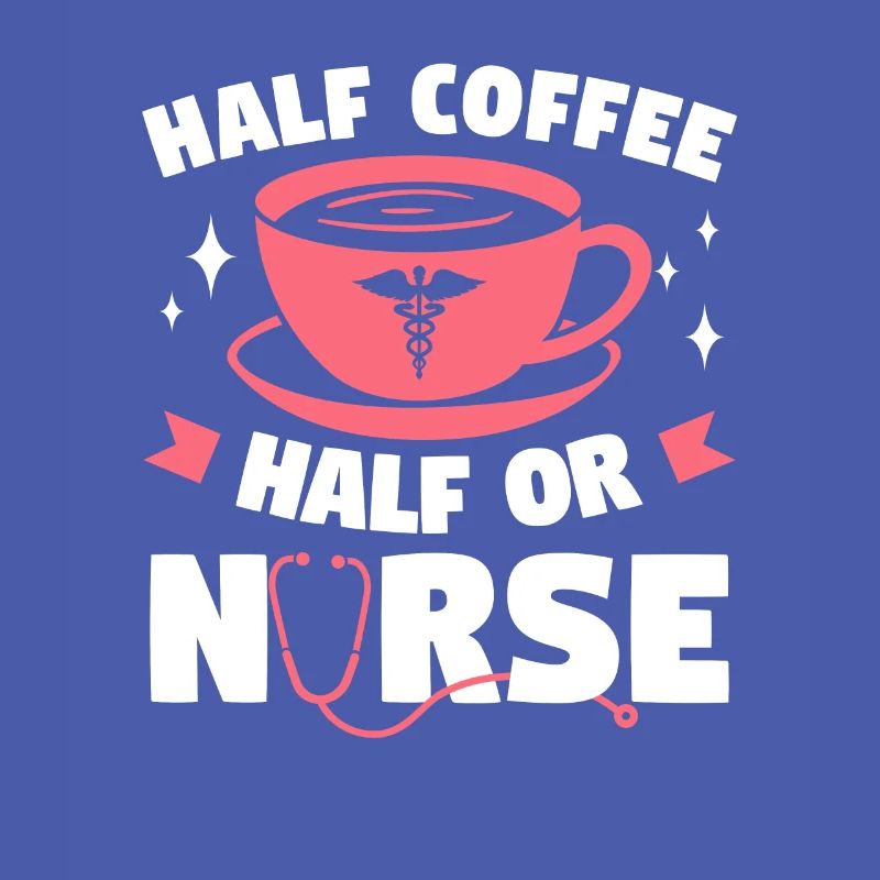 Halber Kaffee Halb ODER Krankenschwester OP-Krankenschwestern RN