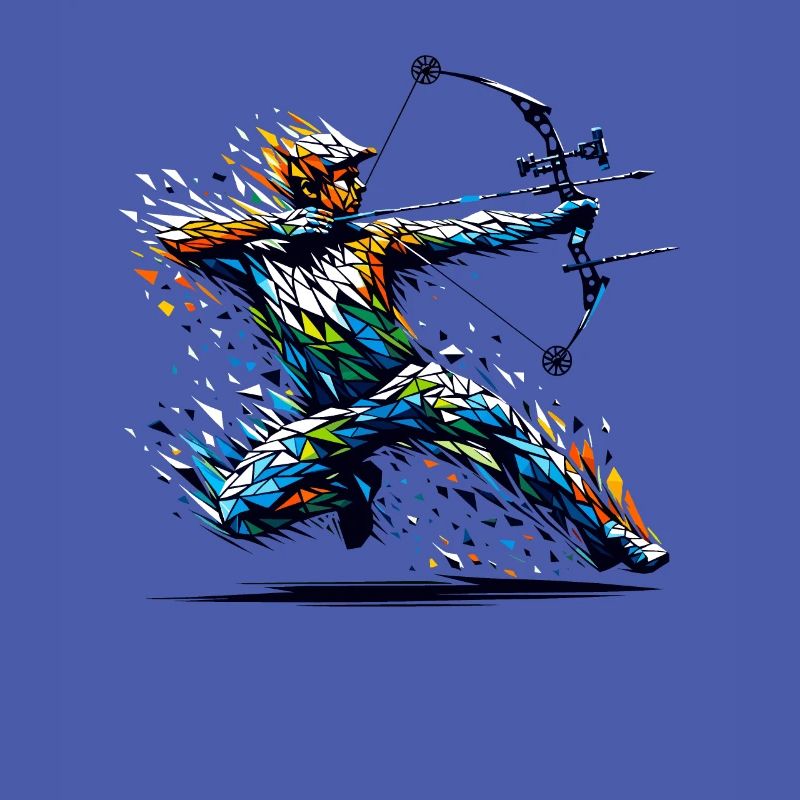 Polygon Art Archer Tir à l’arc Arc Et Flèche Archers