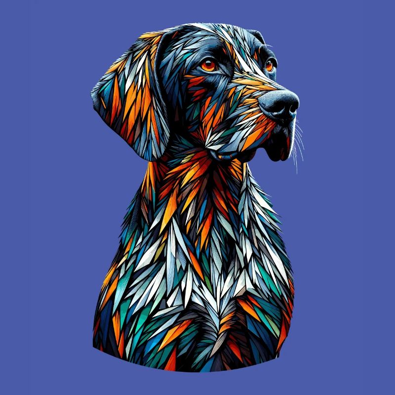 Polygon Art German Shorthaired Pointer Dog GSP