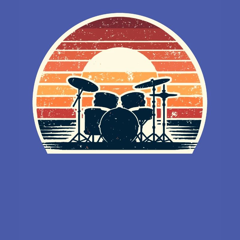 Retro Drumset Drum Drummer Drumming Drummers