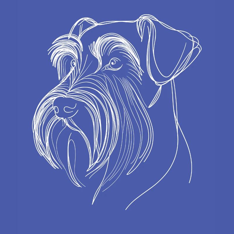 Dessin au trait Schnauzer géant Schnauzers