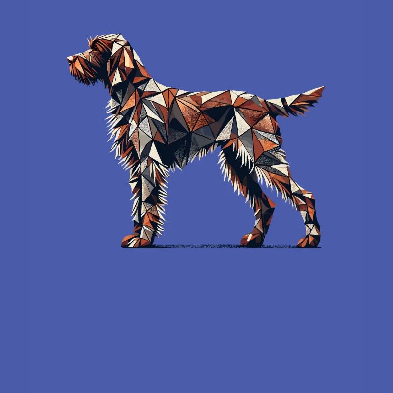 Geometric Art German Wirehaired Pointer
