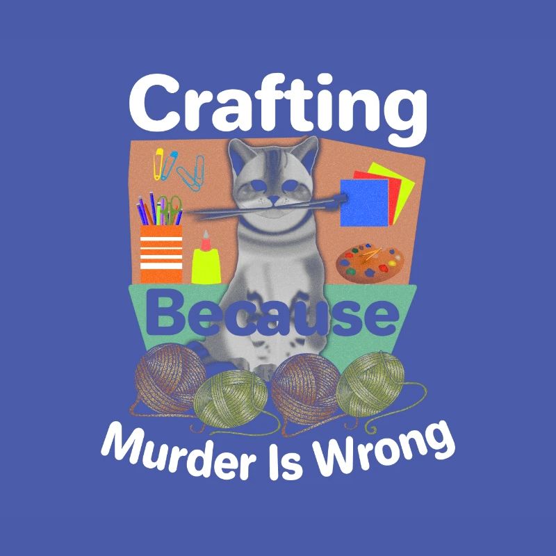 Cat Lover Crafting Because Murder is Wrong