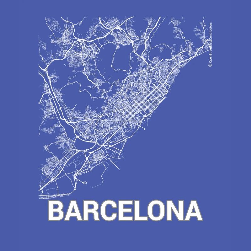 Plan de la ville de Barcelone et rues