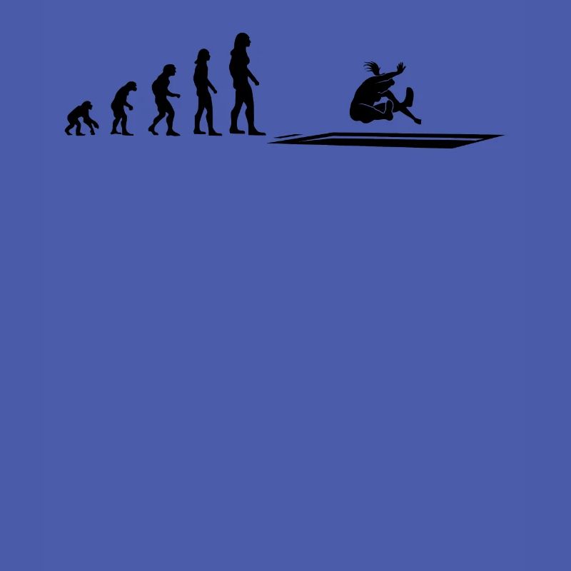 Weitsprung Evolution Athletin Geschenk