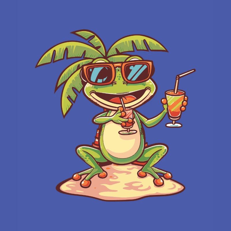 Frog Summer Beach Vacation
