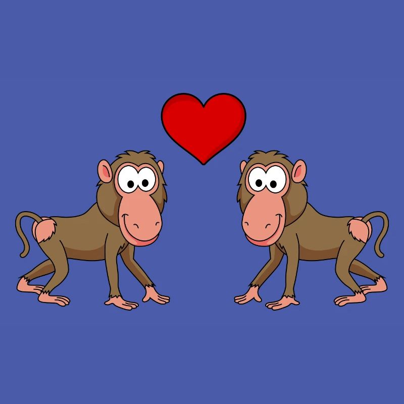 Monkey monkey comic couple love
