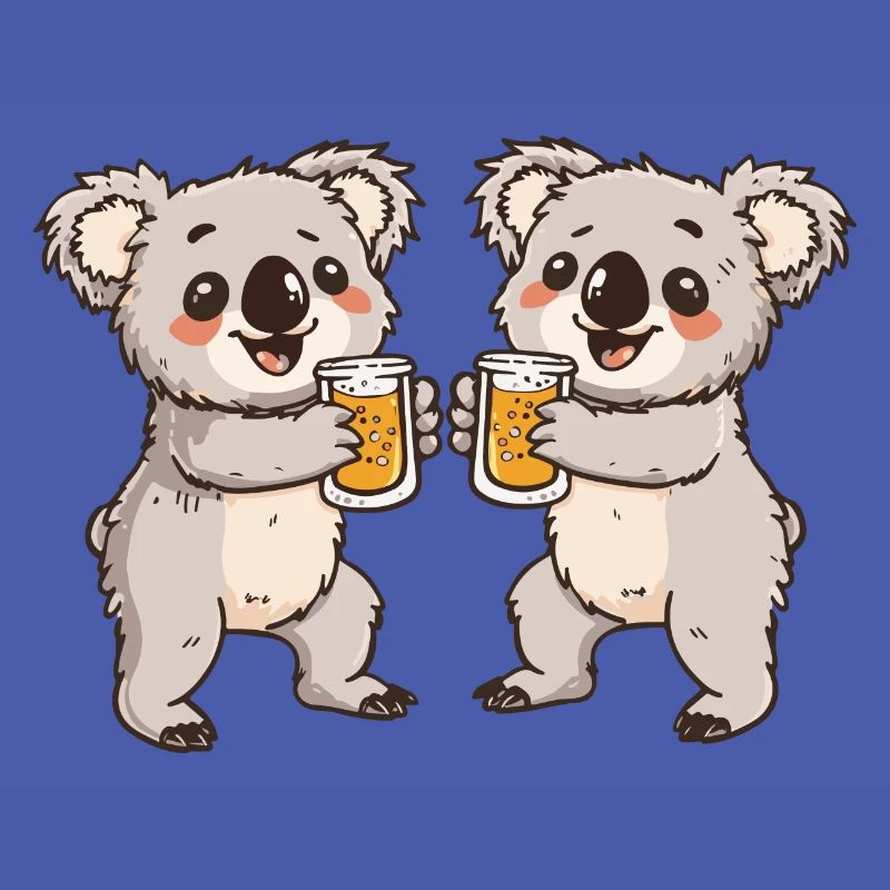 Koala Comic Beer Funny Booze