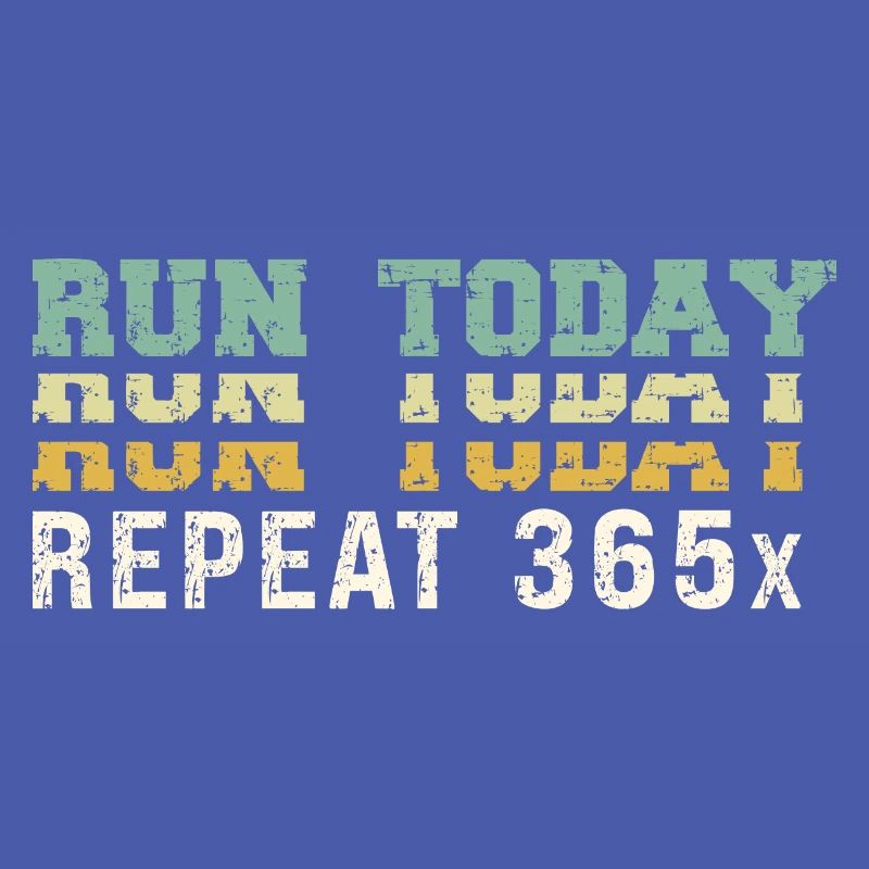 Retro Run Today Repeat 365 - Running Streak Runner