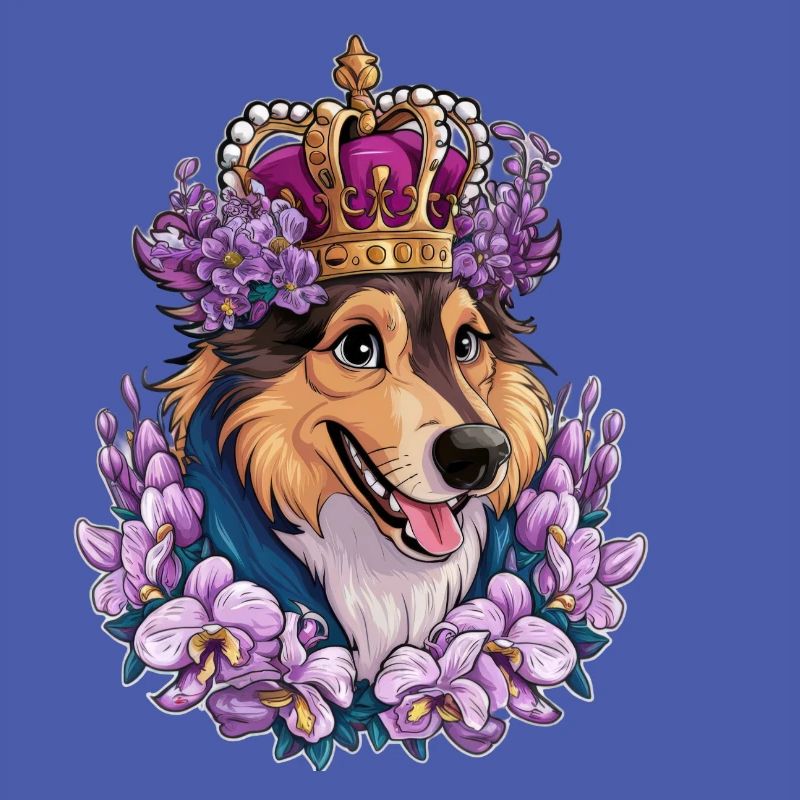 Norwegian Elkhound in Cartoon Design