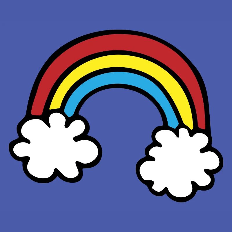 Rainbow two clouds