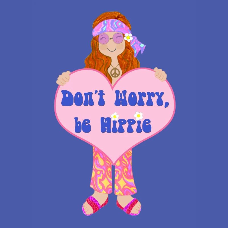 MÄDCHEN HIPPIE Din A1