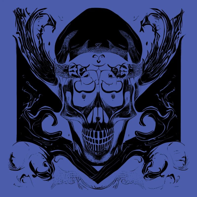 Halloween- oder Horror- Totenschädel mit Ornamente