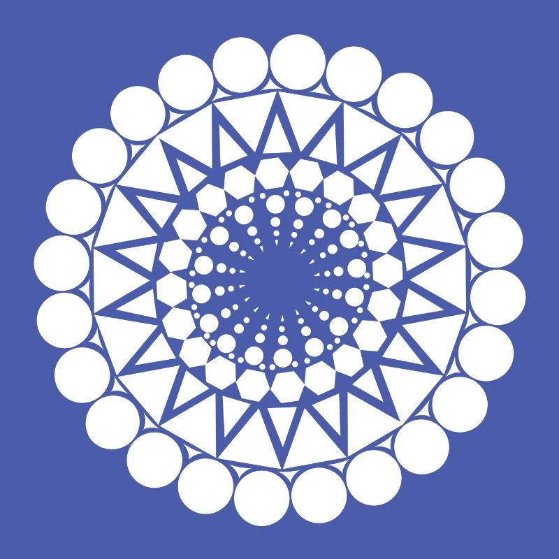 Geometric triangle mandala round pattern shape