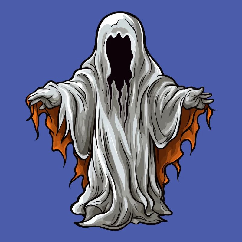 Schwebender gruseliger Halloween Horror Geist