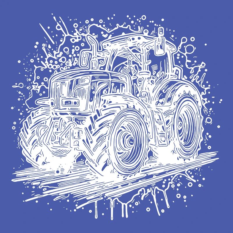 Tractor Splash Design with Field Tractor