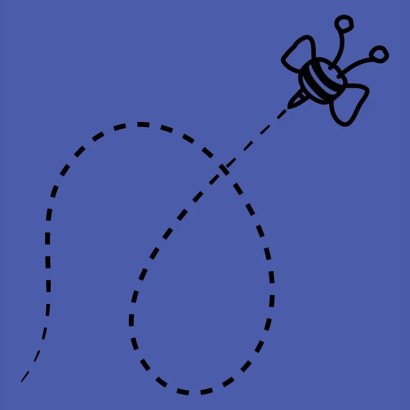 Line Dashed Bee