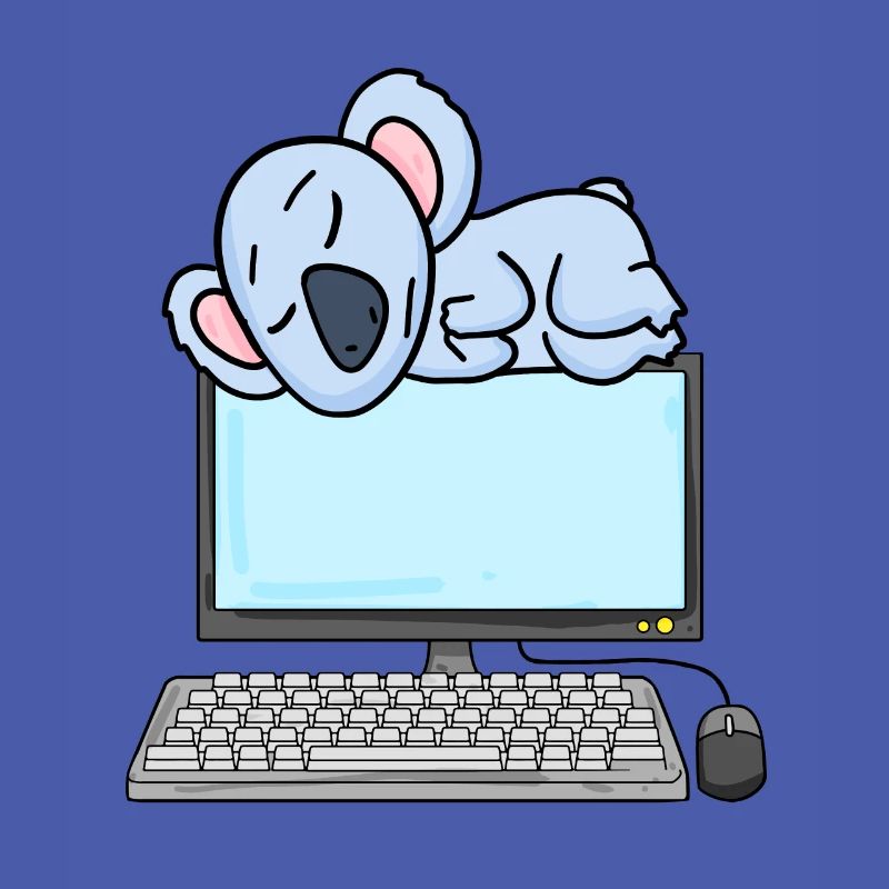 Koala Computer Nerd Programmierer Geschenk