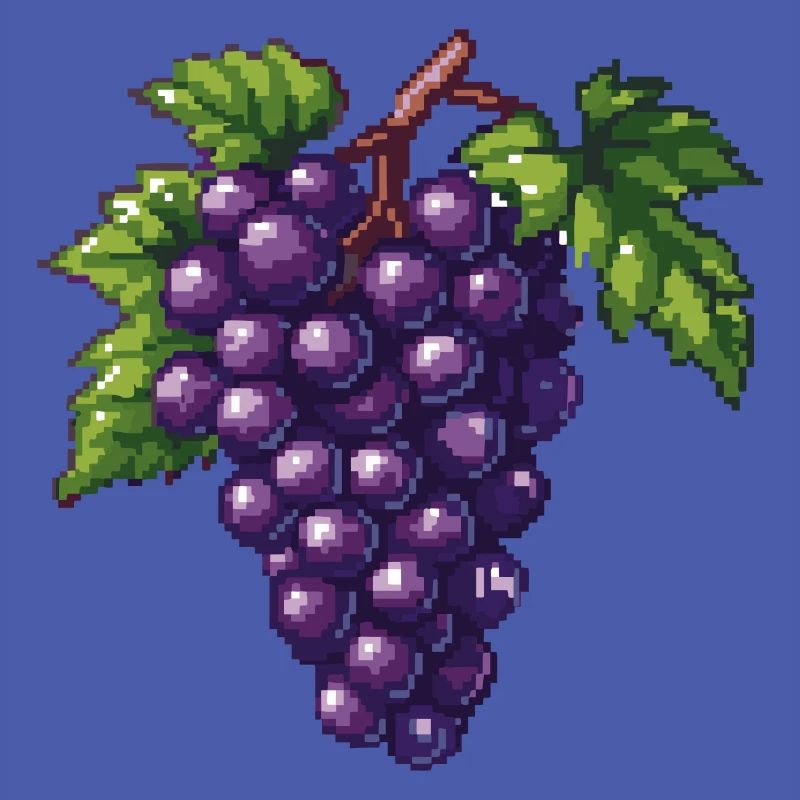 Grapes Pixel Icon