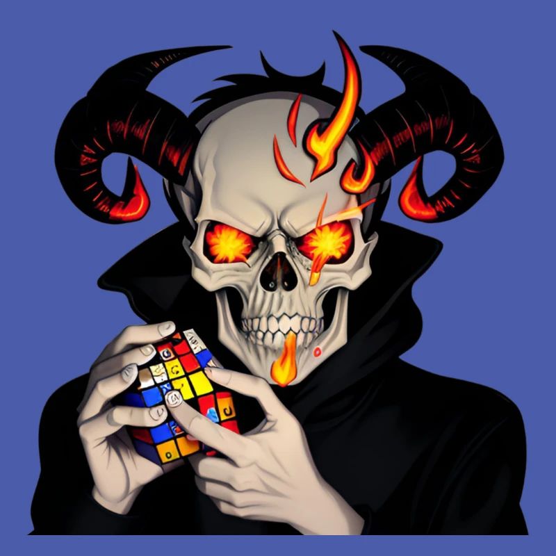 Horned skull | Solving his cursed puzzle cube