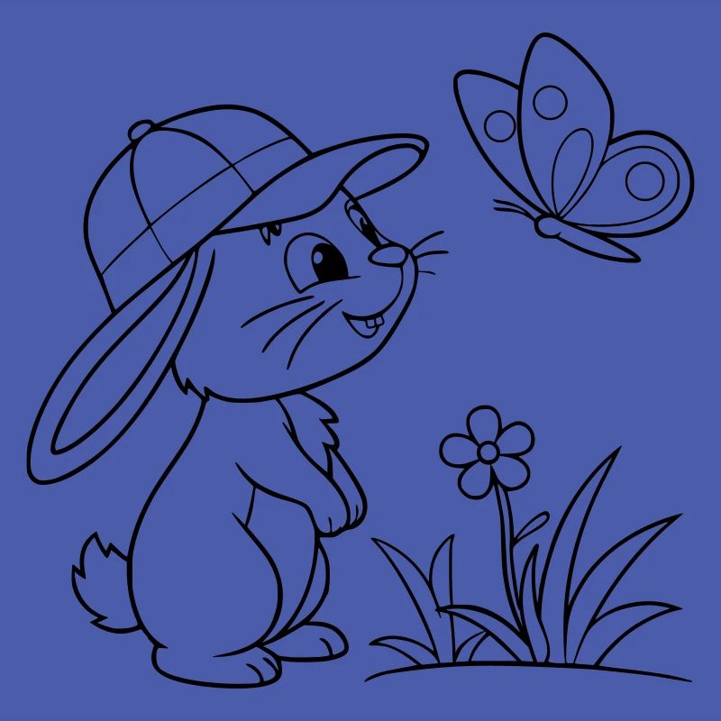 Hase Häschen mit Kappe