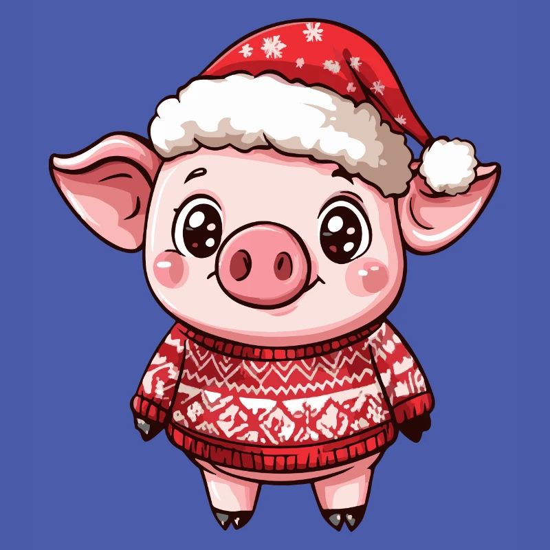 Bande dessinée de Noël cochon