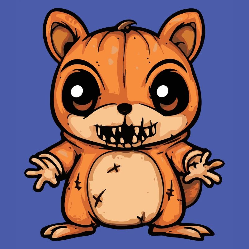 Squirrel Halloween Comic Funny