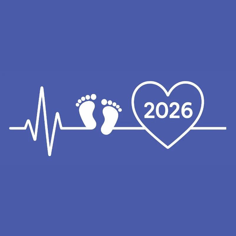 Baby 2026 Ankündigung des zukünftigen Babys, Mama oder Vaters