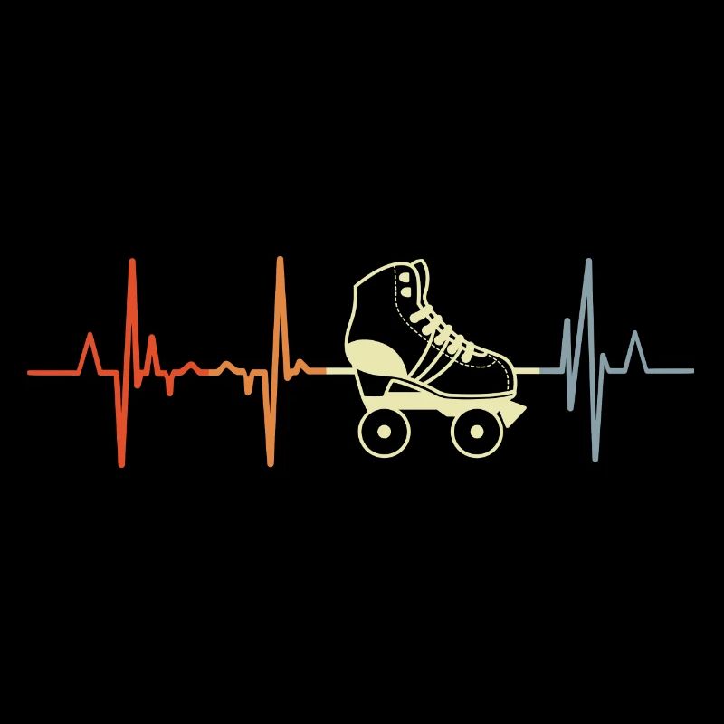Roller skates Heart Line ECG