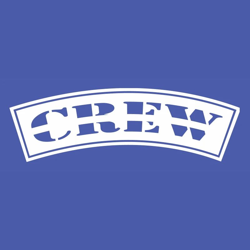 Crew gebogen Design Patch