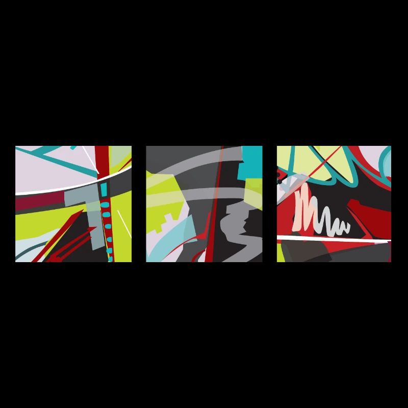 Trilogie de couleurs, de lignes et de surfaces !