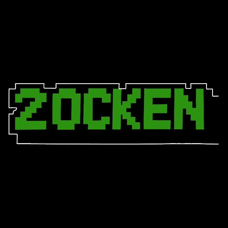 Lettering Zocken Retro Computer