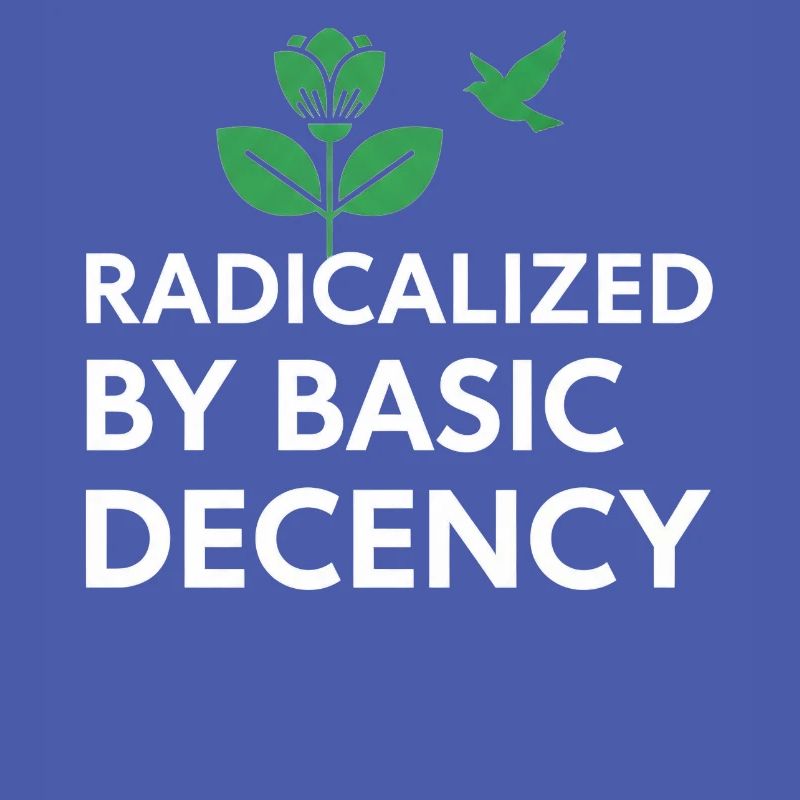 Radicalized By Basic Decency Statement shirt decal