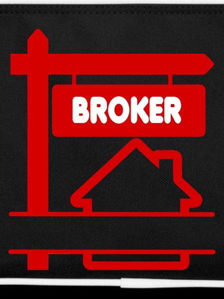 Broker-Logo rot mit Text BROKER