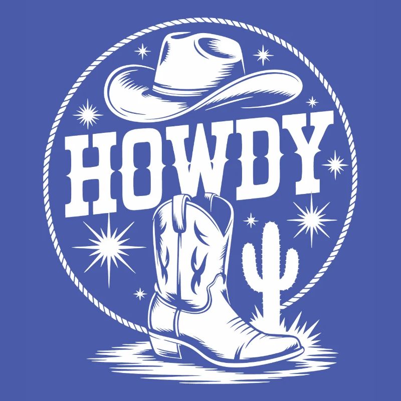 Conception de silhouette de cow-boy western