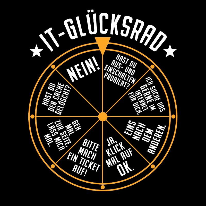 IT Support Glücksrad Service Desk IT Helpdesk Nerd