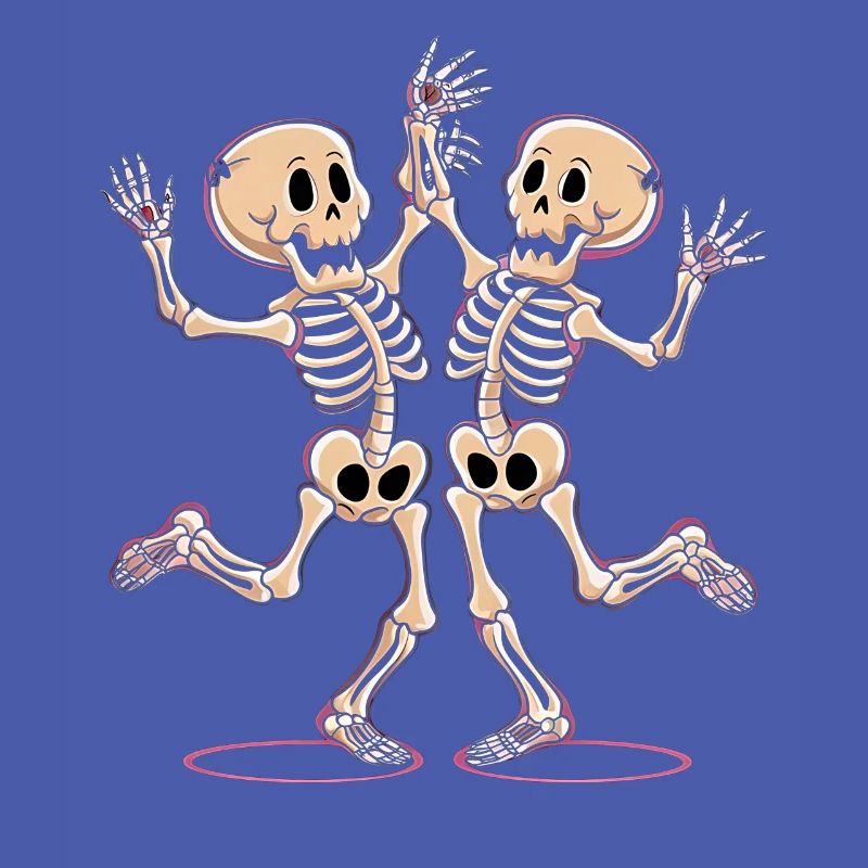 Cheerful Dance Skeleton Figures
