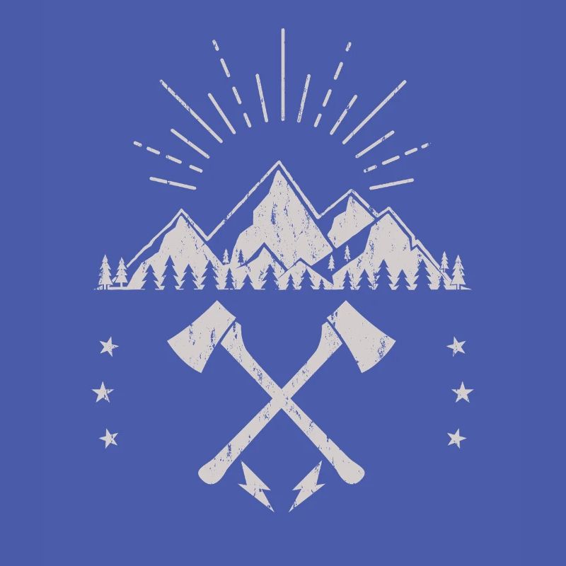 Rugged Mountain Sunrise Axe Emblem