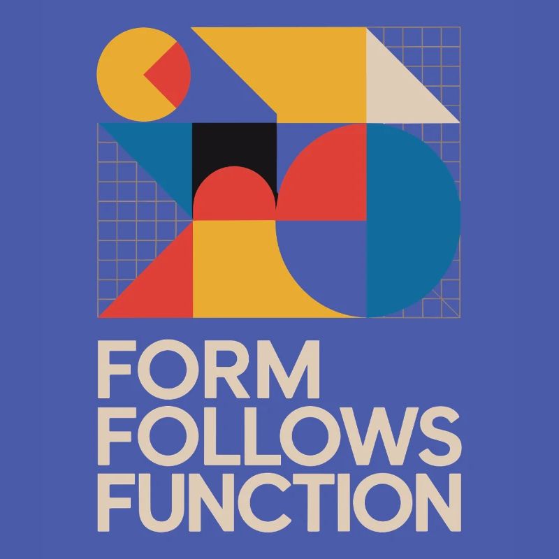 Bauhaus Form Follows Function Geometric Art