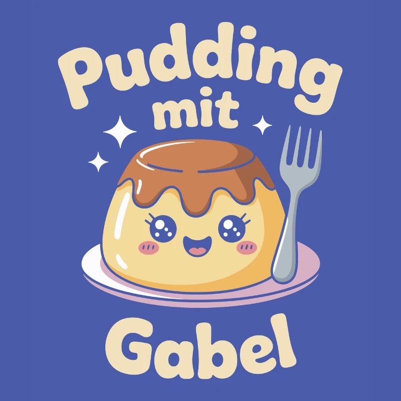 Pudding with fork