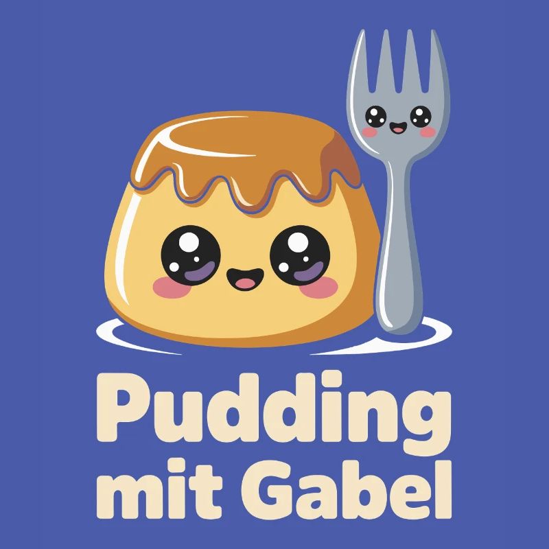 Pudding with fork