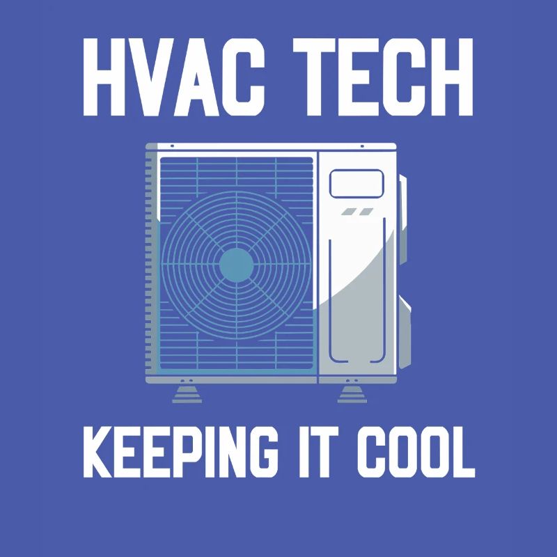 HVAC Tech Keeping It Cool Spruch Techniker