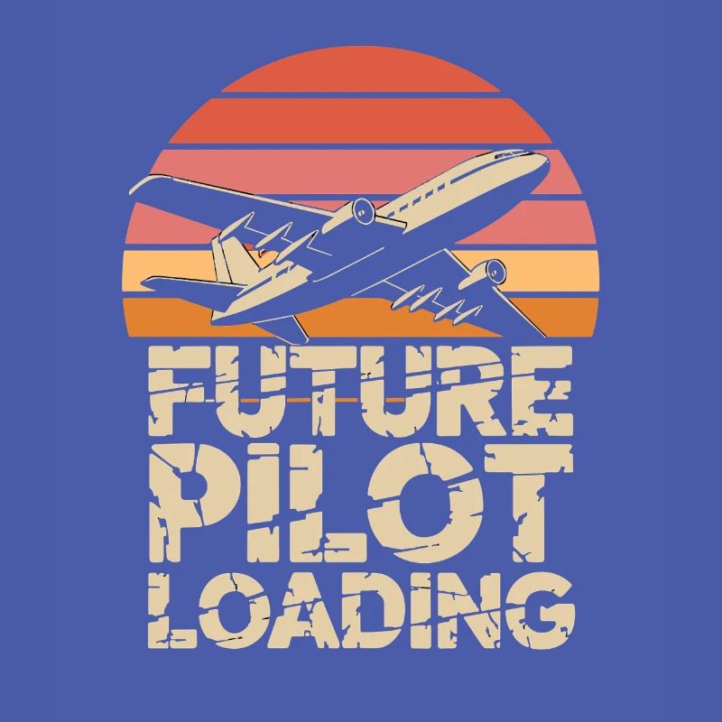Future Pilot Loading Airplane Retro