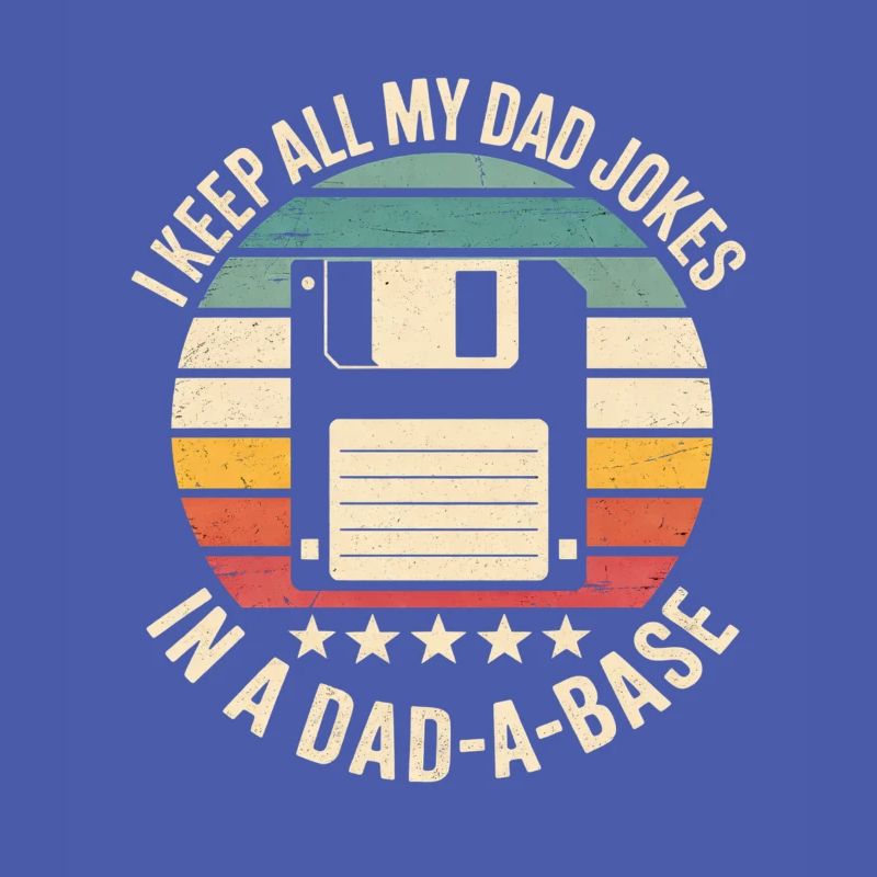 Retro Diskette Humor Dad Witze Database Datenbank
