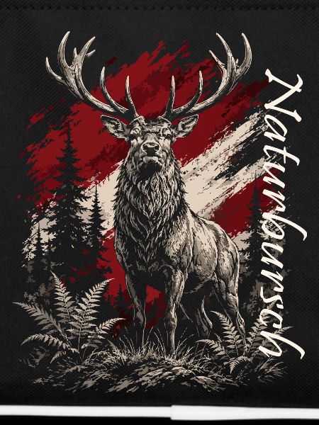 Hirsch im Wald – Rustikal Illustration
