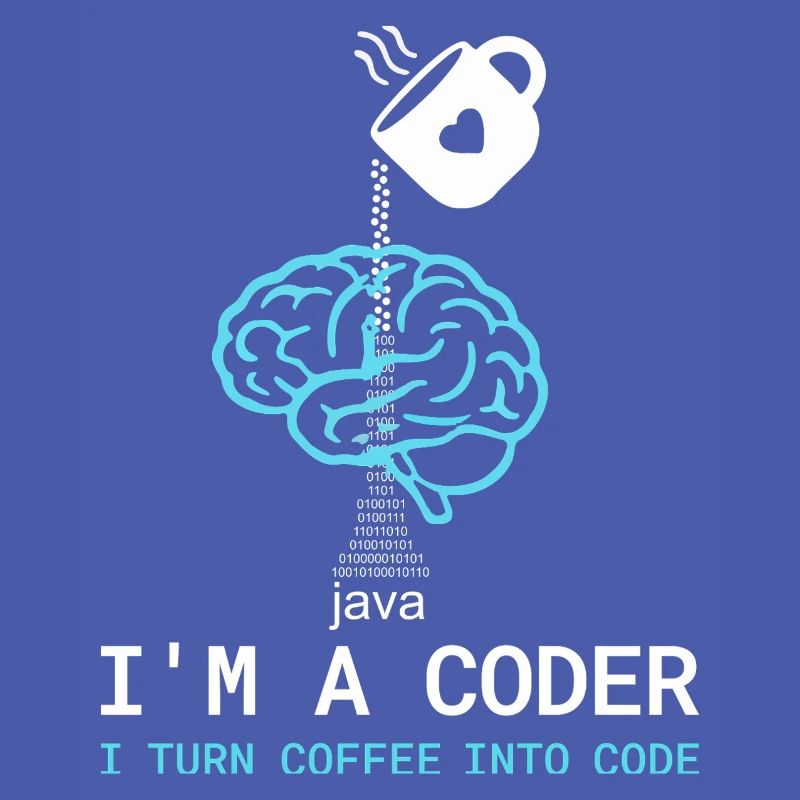 Coder T-Shirt: Coffee into Code – Nerdy Programmie